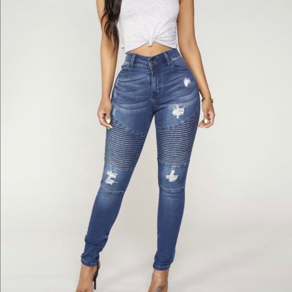 Fashion Nova Moto Jeans